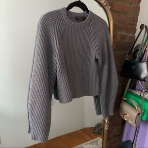 Theory Cropped Wool Sweater